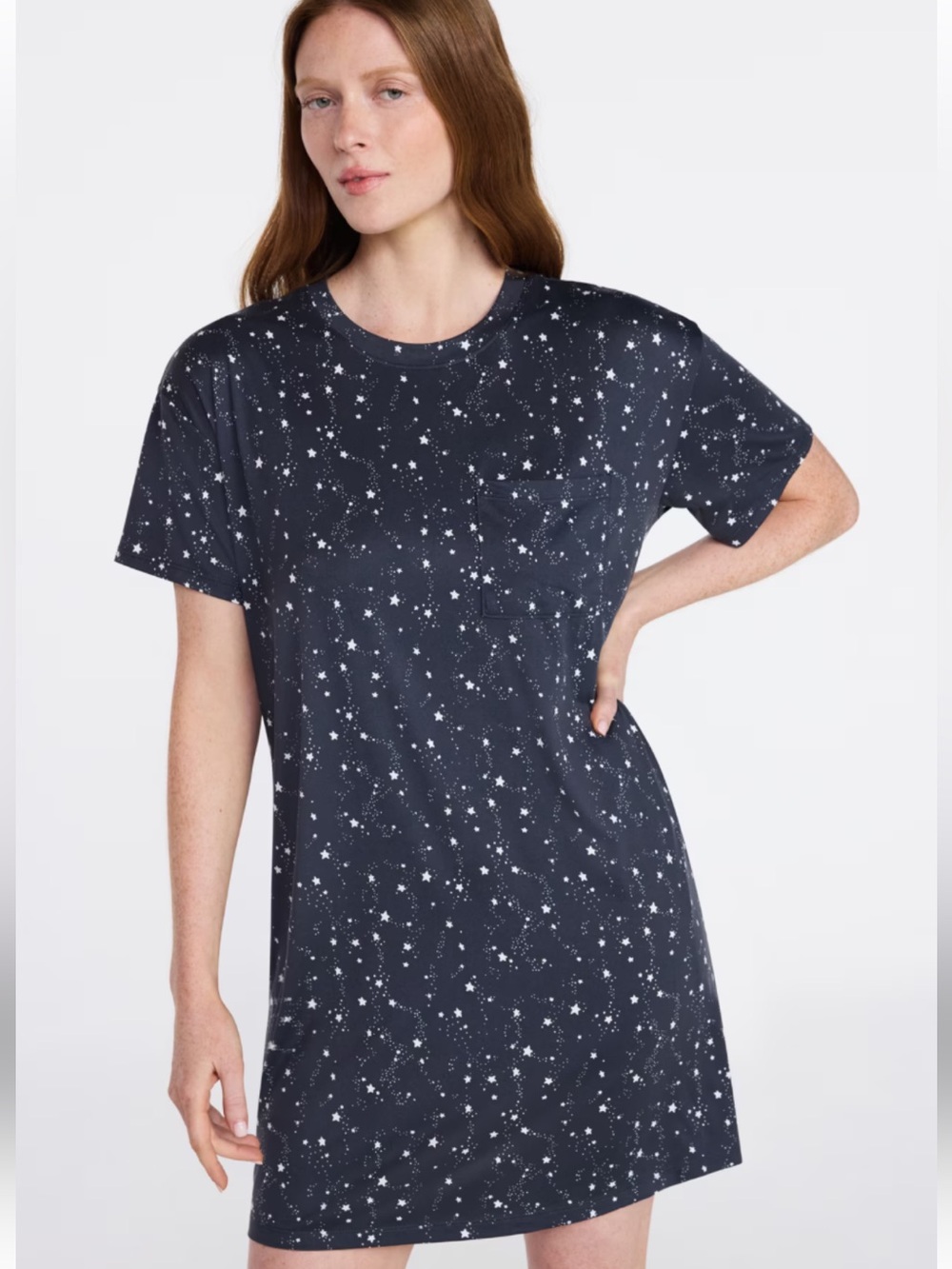 Joyspun short sleeve nightgown with pockets size L-XL .